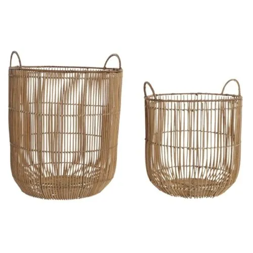 Wäschekorb aus Rattan mit Deckel Wäschekorb aus Rattan mit Deckel