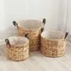 Wäschekorb aus Rattan mit Griffen