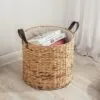 Wäschekorb aus Rattan mit Griffen