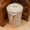 Wäschekorb aus Rattan und Baumwolle Wäschekorb aus Rattan und Baumwolle