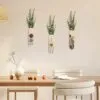 Wandampel-Set aus Holz mit abstraktem Muster Wandampel-Set aus Holz mit abstraktem Muster