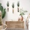 Wandampel-Set aus Holz mit abstraktem Muster Wandampel-Set aus Holz mit abstraktem Muster