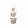 Wandaufbewahrungskorb aus Rattan mit drei Fächern Wandaufbewahrungskorb aus Rattan mit drei Fächern