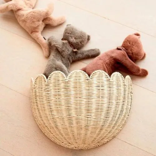 Wanddeko aus Rattan im Korb-Design Wanddeko aus Rattan im Korb-Design