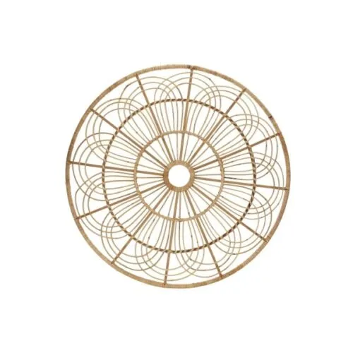 Wanddeko aus Rattan im Rosettenmuster Wanddeko aus Rattan im Rosettenmuster