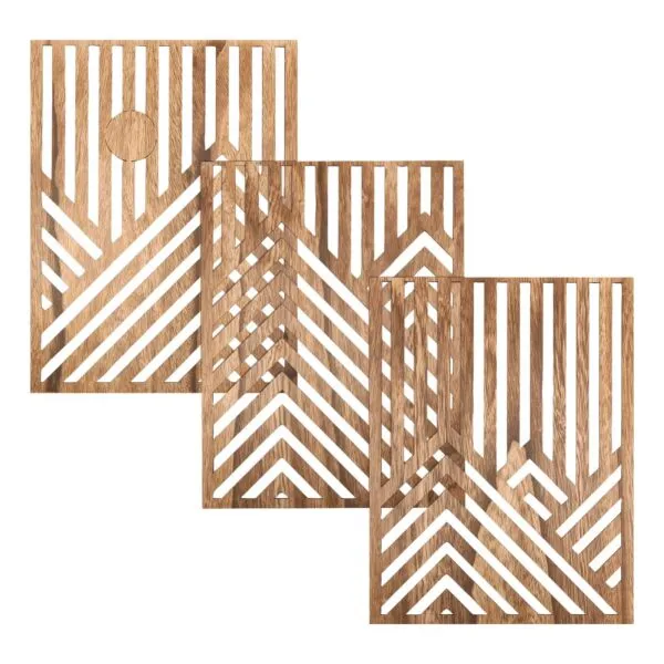 Wanddeko-Set aus Holz, 3-teilig Wanddeko-Set aus Holz, 3-teilig