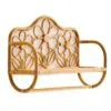 Wandgarderobe mit Ablage aus Naturrattan Wandgarderobe mit Ablage aus Naturrattan