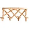 Wandgarderobe mit Ablage aus Rattan Wandgarderobe mit Ablage aus Rattan