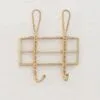 Wandhaken aus Naturrattan mit 2 Haken Wandhaken aus Naturrattan mit 2 Haken