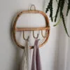 Wandhaken aus Naturrattan mit 3 Haken Wandhaken aus Naturrattan mit 3 Haken