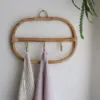 Wandhaken aus Naturrattan mit 3 Haken Wandhaken aus Naturrattan mit 3 Haken