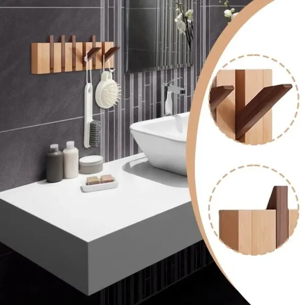 Wandhaken Klavierform aus Holz
