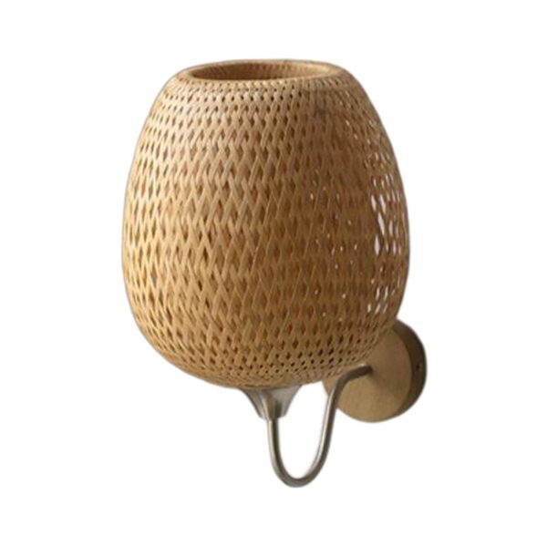 Wandlampe aus Rattan im Boho-Stil 2