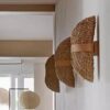 Wandlampe aus Rattan im Boho-Stil Beige