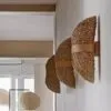 Wandlampe aus Rattan im Boho-Stil Beige Wandlampe aus Rattan im Boho-Stil Beige