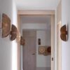 Wandlampe aus Rattan im Boho-Stil Beige