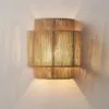 Wandlampe aus Rattan im japanischen Design