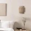 Wandlampe aus Rattan im japanischen Design