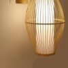Wandlampe aus Rattan oval