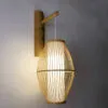 Wandlampe aus Rattan oval Wandlampe aus Rattan oval