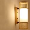 Wandlampe aus Rattan, zylindrisch