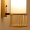 Wandlampe aus Rattan, zylindrisch