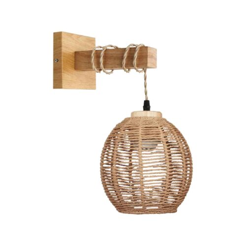 Wandlampe Rattan Kugel Hängend