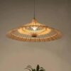 Wandleuchte aus Rattan im Fächerdesign Wandleuchte aus Rattan im Fächerdesign