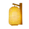 Wandleuchte aus Rattan im Laternenstil