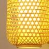 Wandleuchte aus Rattan im Laternenstil