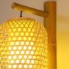 Wandleuchte aus Rattan im Laternenstil