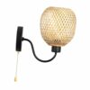 Wandleuchte aus Rattan im Retro-Stil mit Bambus und Eisen