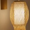Wandleuchte aus Rattan mit Fransen
