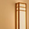 Wandleuchte aus Rattan rechteckig