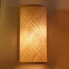 Wandleuchte aus Rattan, rechteckig