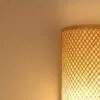 Wandleuchte aus Rattan, rechteckig