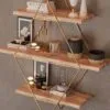 Wandregal Holz drei Ebenen Wandregal Holz drei Ebenen