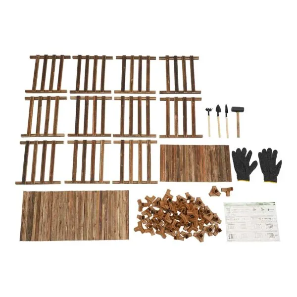 Wandregal im Waben-Design aus Holz Wandregal im Waben-Design aus Holz