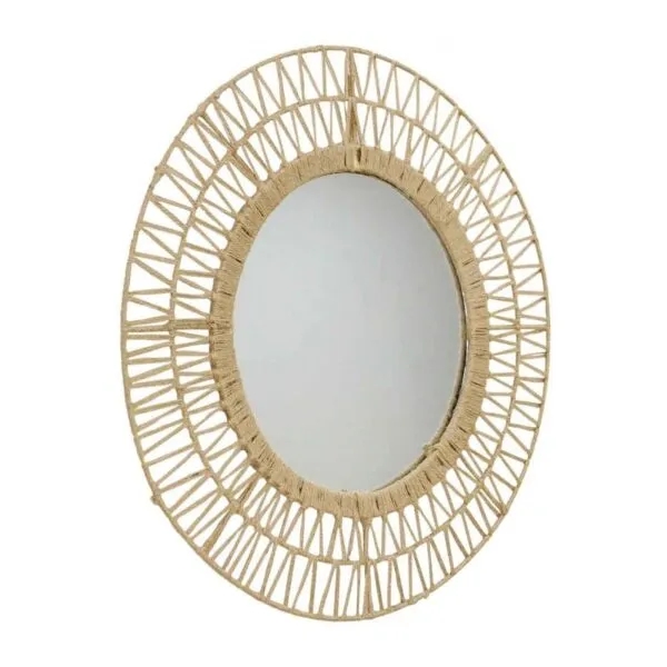 Wandspiegel aus Rattan, naturfarben Wandspiegel aus Rattan, naturfarben