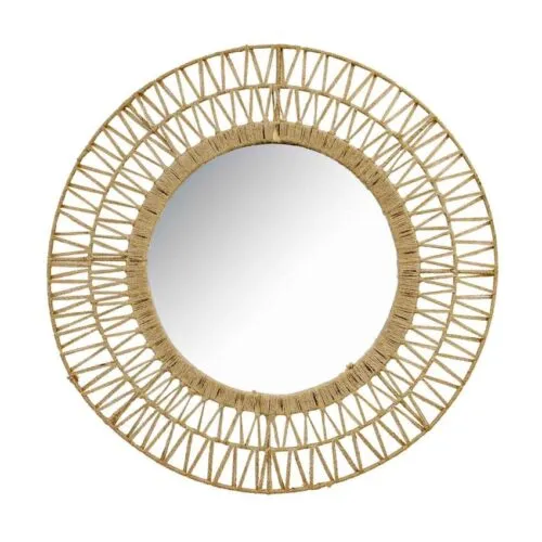 Wandspiegel aus Rattan, naturfarben Wandspiegel aus Rattan, naturfarben