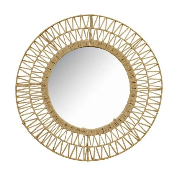 Wandspiegel aus Rattan, naturfarben Wandspiegel aus Rattan, naturfarben
