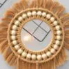Wandspiegel mit Makramee und Rattan Wandspiegel mit Makramee und Rattan