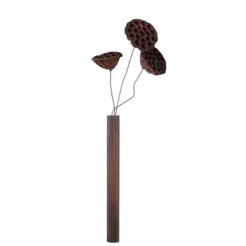 Wandvase aus dunklem Holz Wandvase aus dunklem Holz