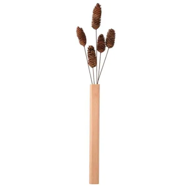 Wandvase aus hellem Holz Wandvase aus hellem Holz