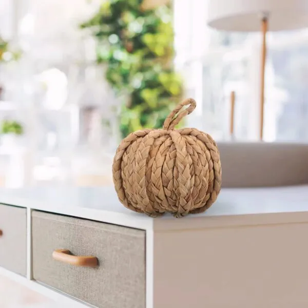 Weihnachtskürbis Deko Rattanoptik Weihnachtskürbis Deko Rattanoptik
