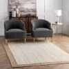 Weiß-beiger Rattan-Teppich, quadratisch Weiß-beiger Rattan-Teppich, quadratisch