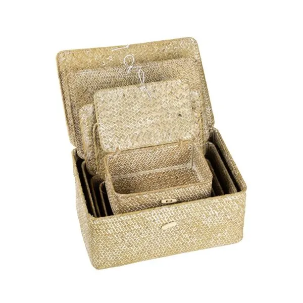 Weißer Rattan-Korb in 5 Größen Weißer Rattan-Korb in 5 Größen