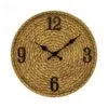 Wetterfeste Wanduhr im Rattan-Look