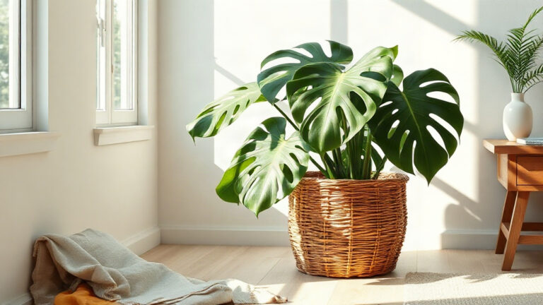 Rattan-Übertopf für Monstera: Die richtige Größe und Materialwahl